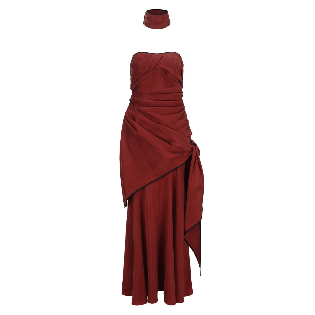 Crimson Knot Tube Dress