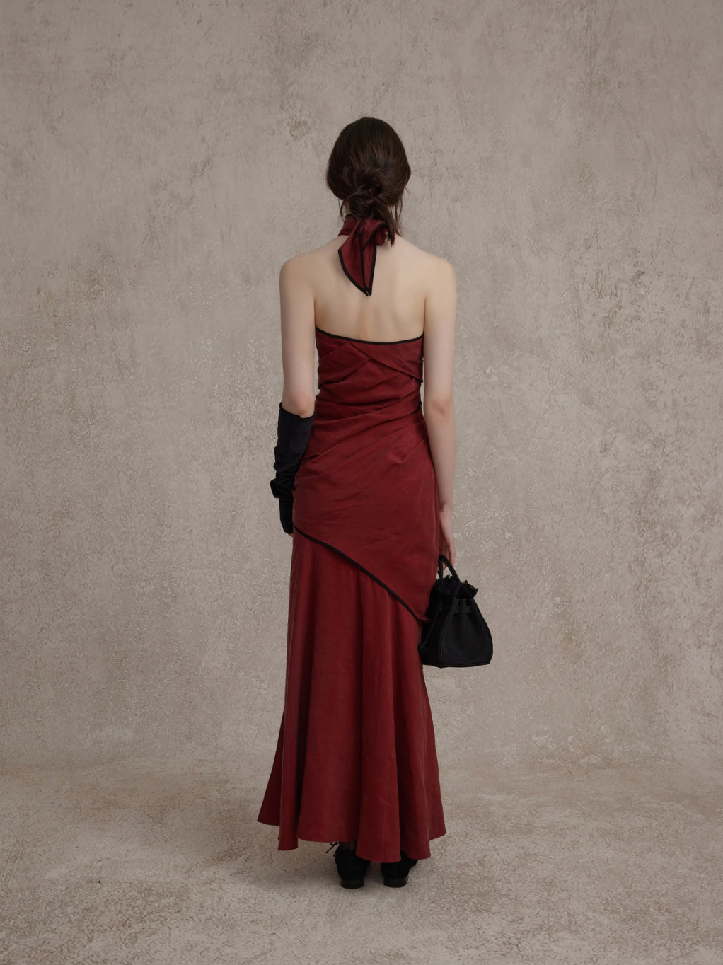 Crimson Knot Tube Dress