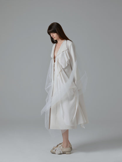 elywood long suit white elegant silk wool