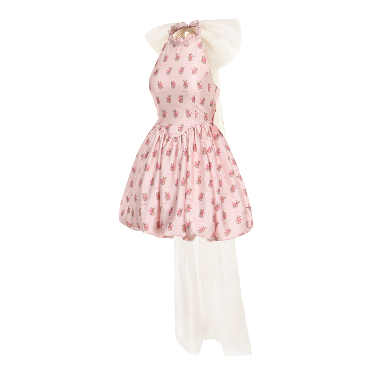 Pink Bunny Bow Mini Dress