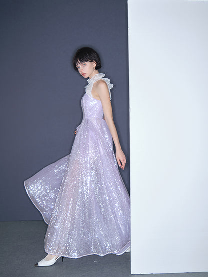 Lilac Sequin Maxi Dress