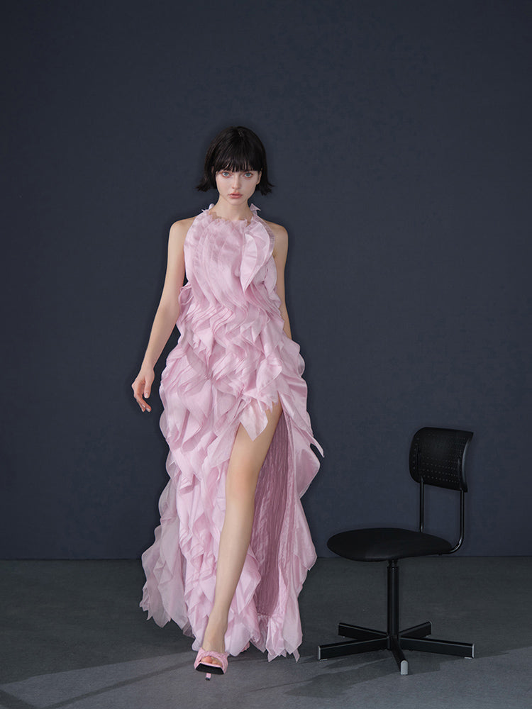 Light Pink Ruffle Gown