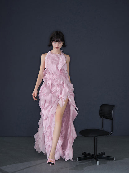 Light Pink Ruffle Gown