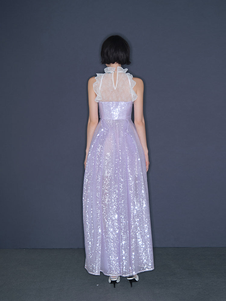 Lilac Sequin Maxi Dress