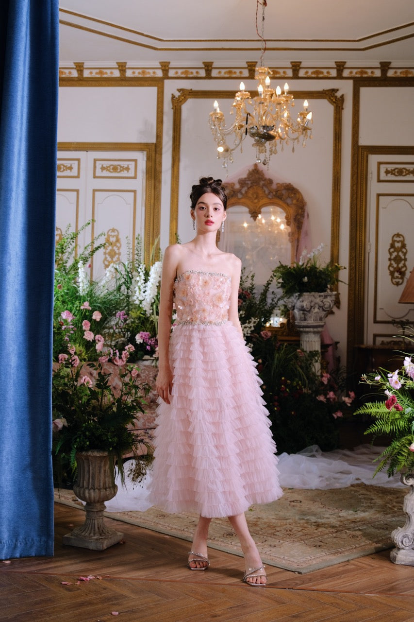 Tulle Layered Maxi Dress