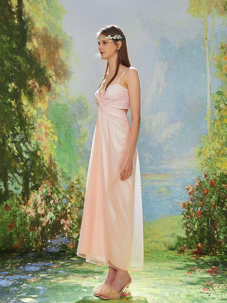 Mist Midi Dress in Pink