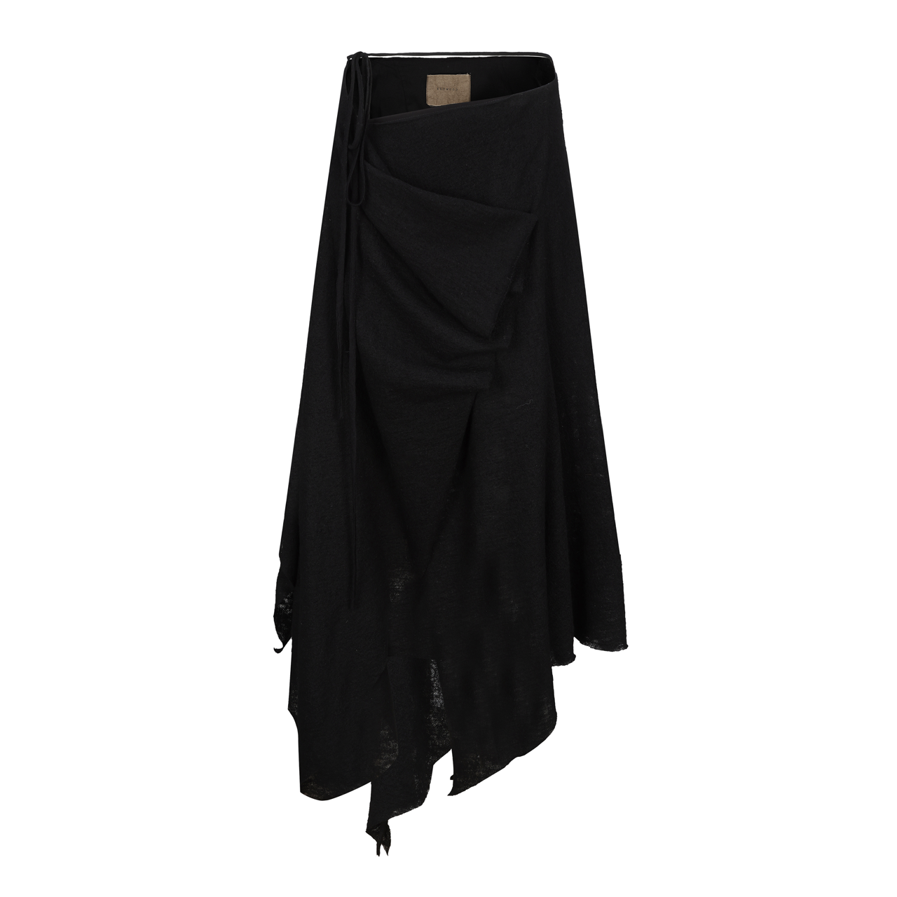 ELYWOOD 24AW Black Wool Maxi Skirt