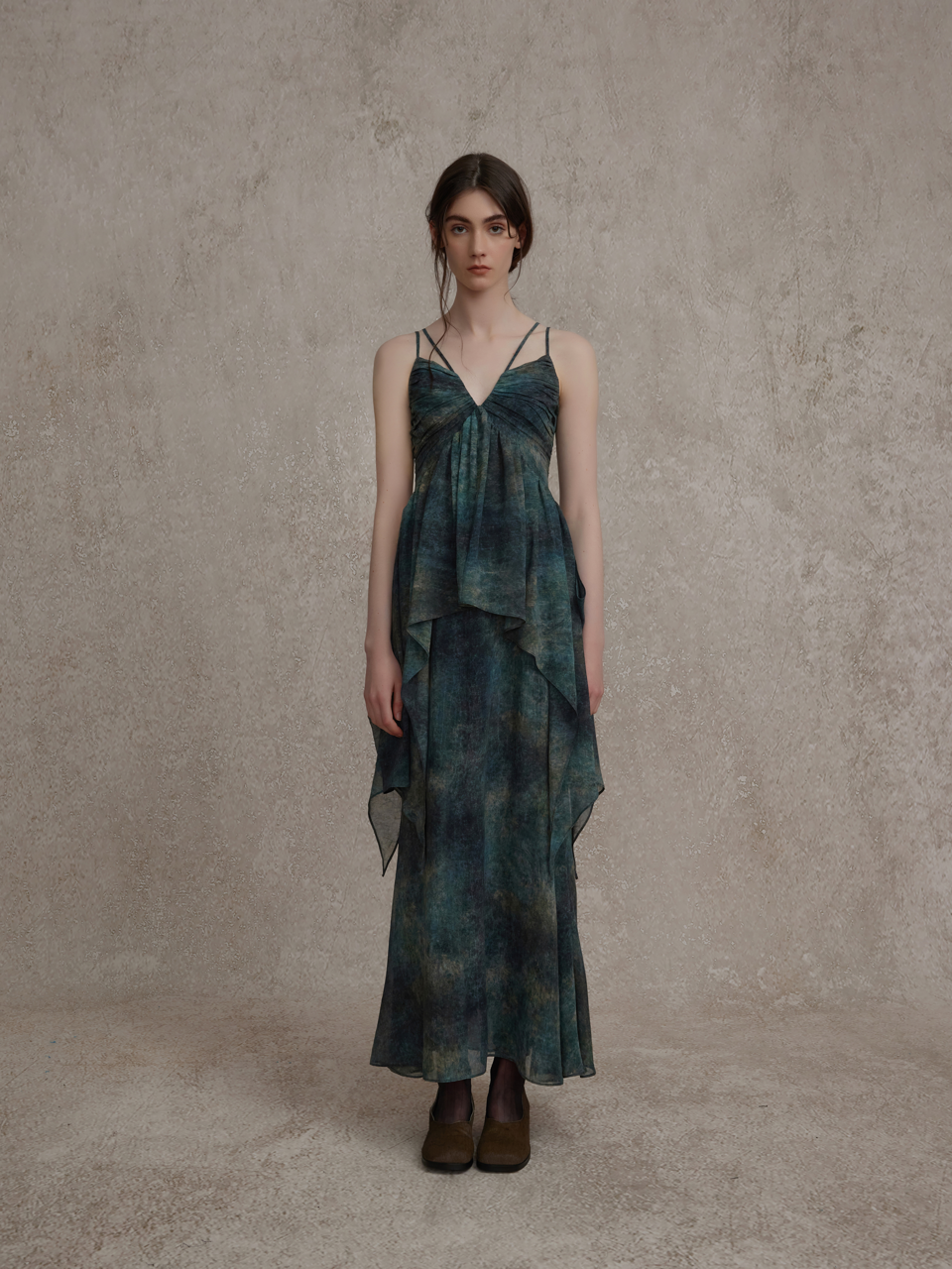 Elywood Cyan  Maxi Dress model