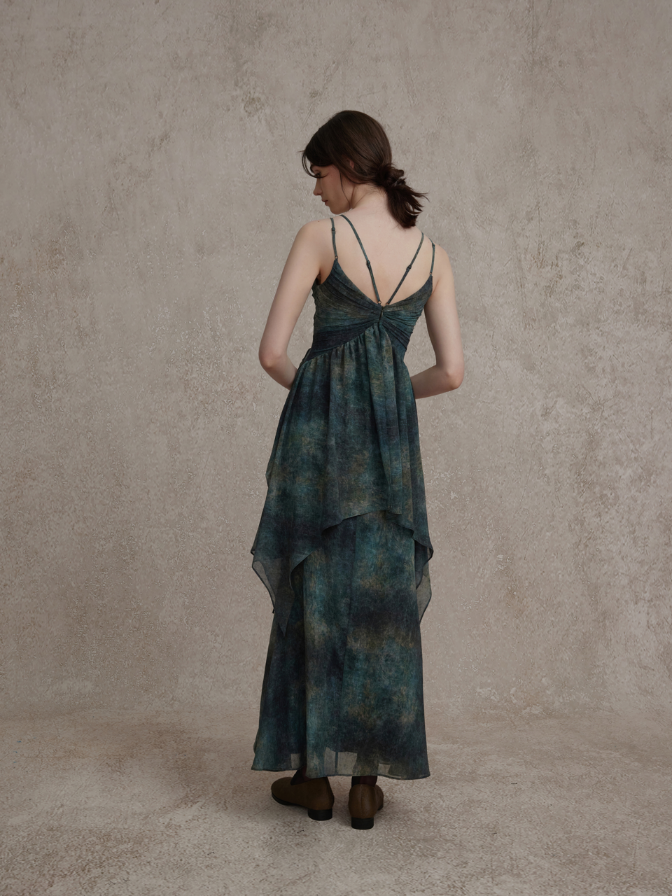 Elywood Cyan  Maxi Dress back