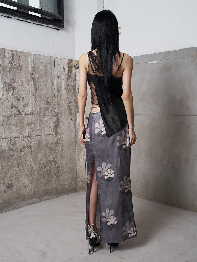 Plum Blossom Top in Black