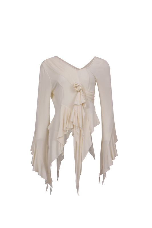 Elywood white floral base shirt