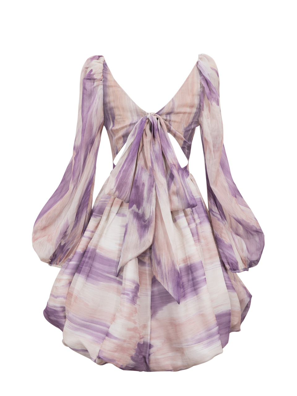 Purple Sunset Glow Print Dress