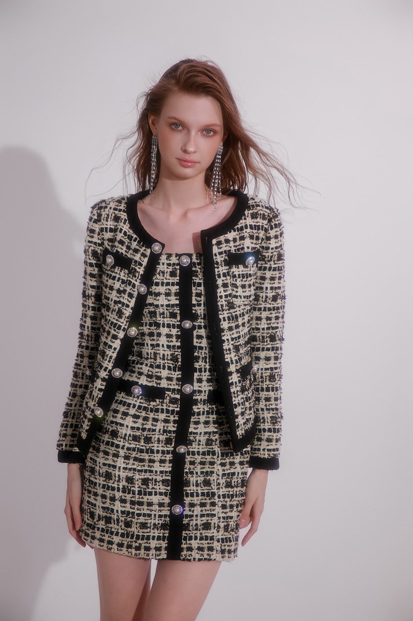 wardrobes by chen tweed set dress blazer 2
