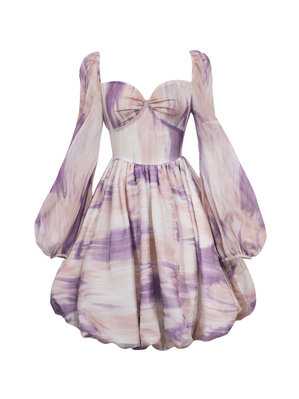 Purple Sunset Glow Print Dress