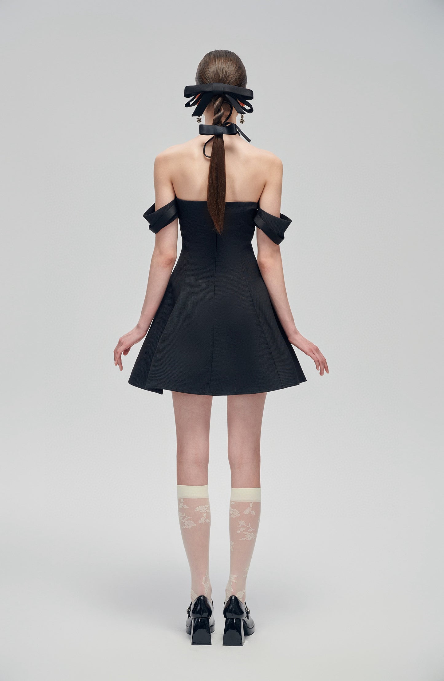 Black Bow Mini Dress