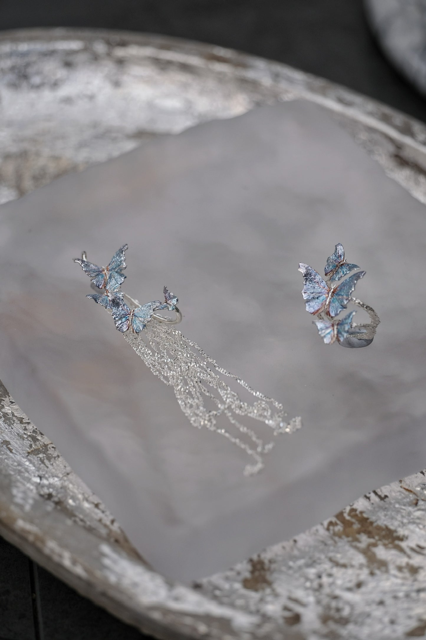 Butterfly Ear Cuff in Blue