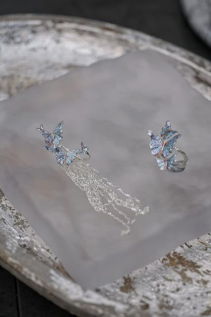 Butterfly Ear Cuff in Blue