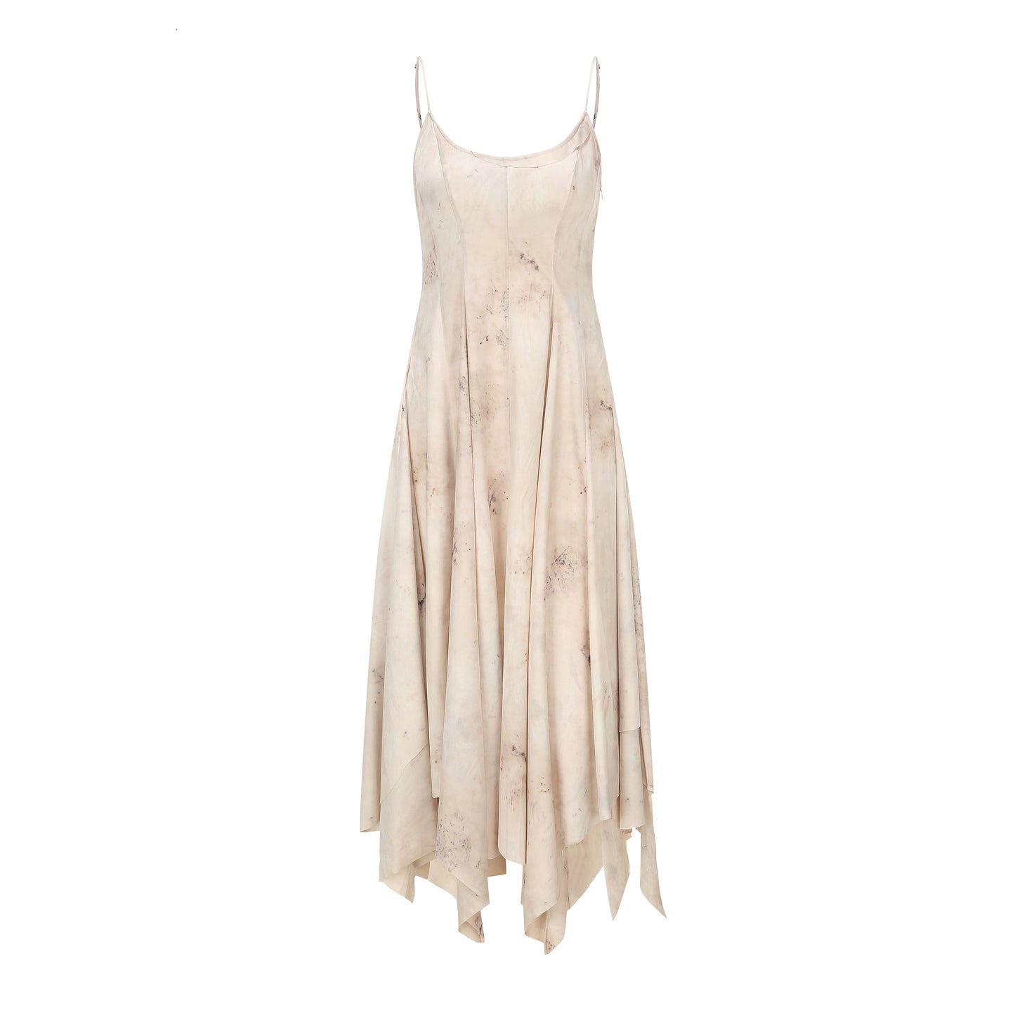 Beige Print Split Camisole Dress