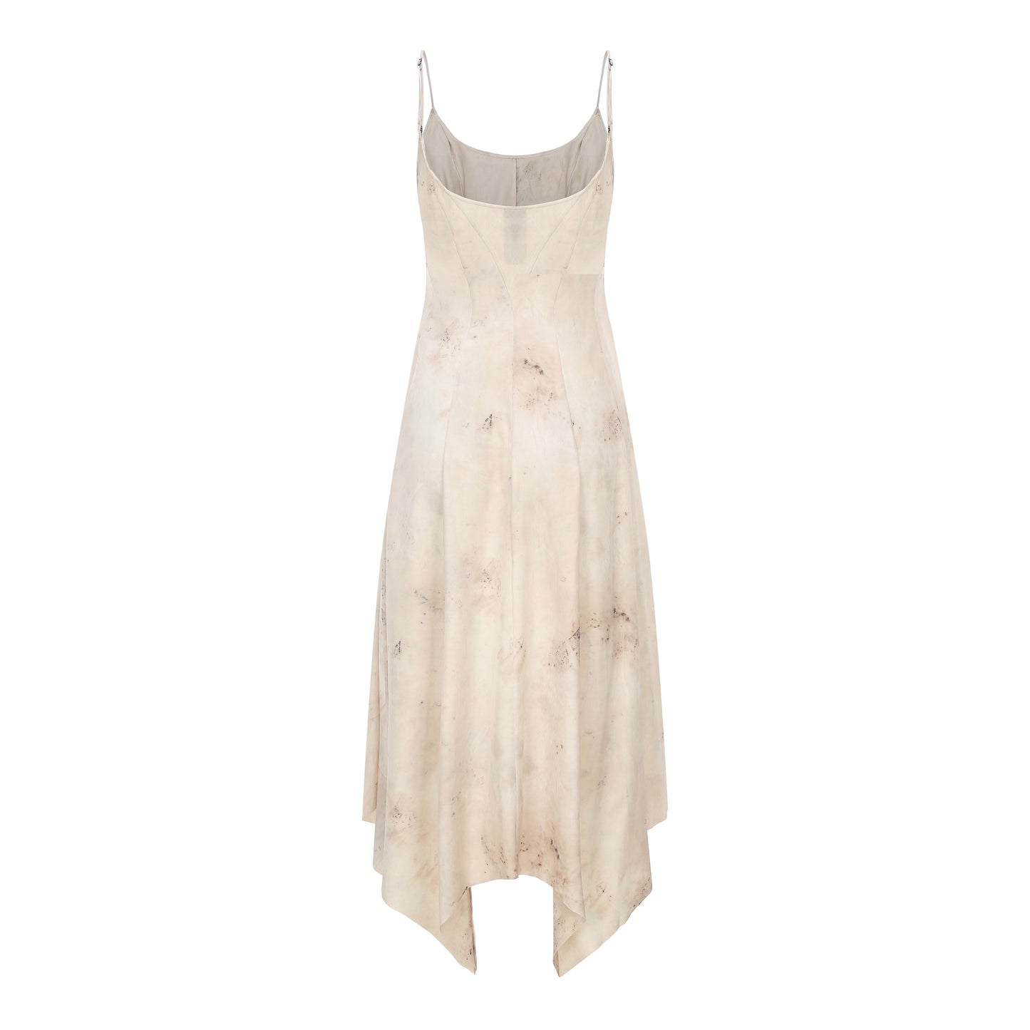 Beige Print Split Camisole Dress