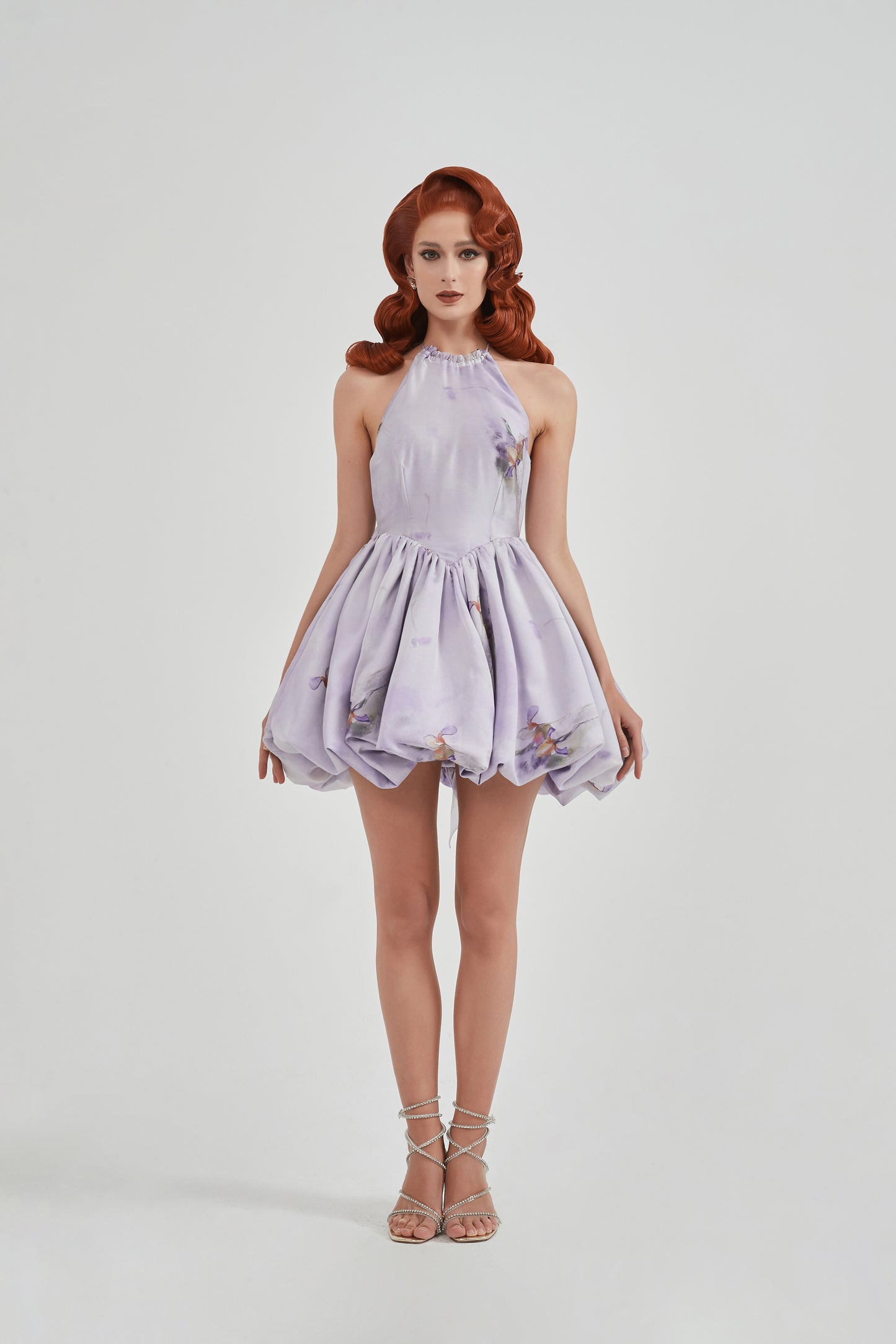 CallRinDuck halter mini dress purple