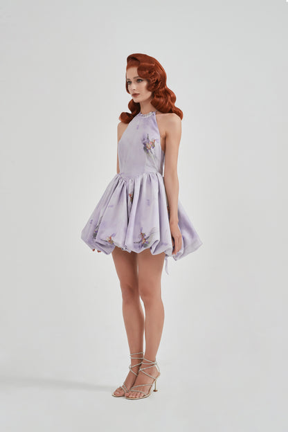 CallRinDuck halter mini dress purple side