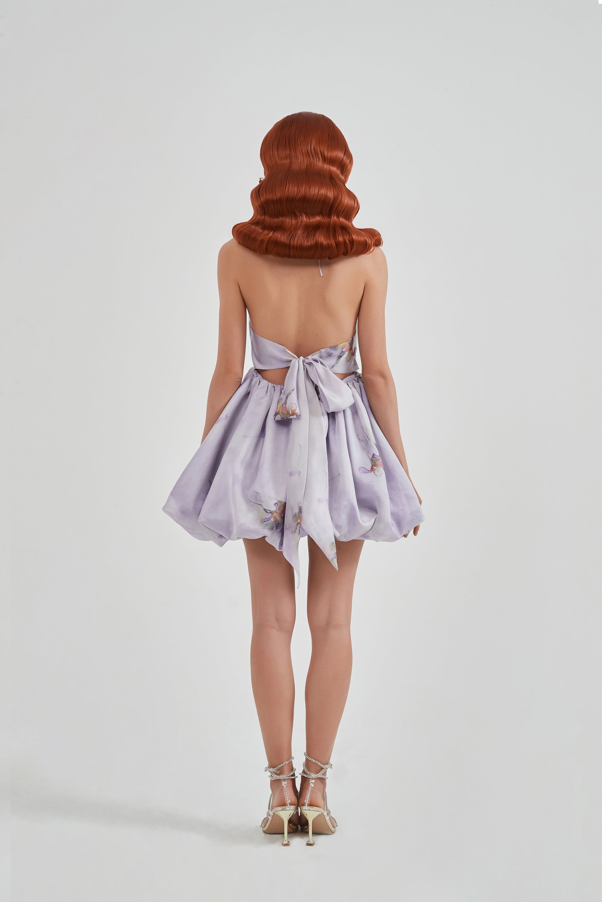 CallRinDuck halter mini dress purple back
