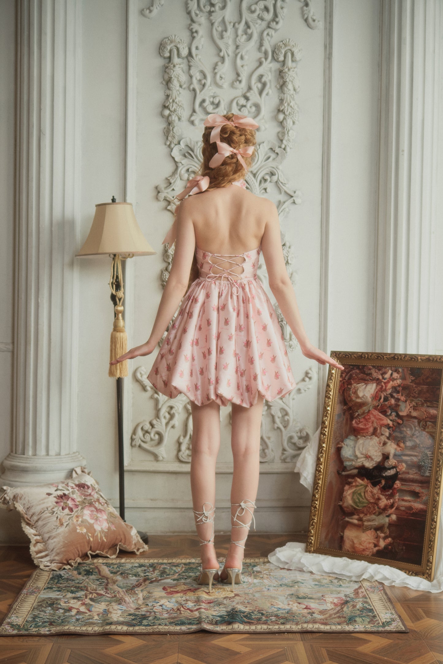 Pink Bunny Bow Mini Dress