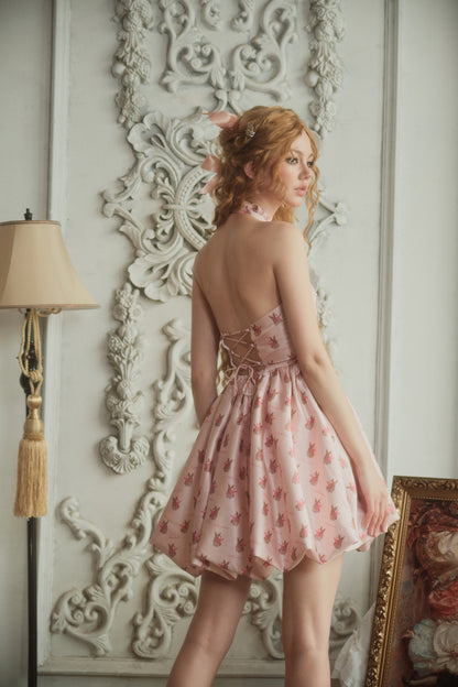 Pink Bunny Bow Mini Dress