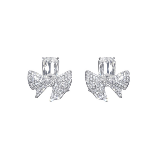 wardrobes by chen crystal bow earrings