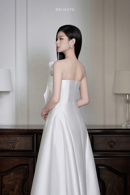 Mona White Bow Dress