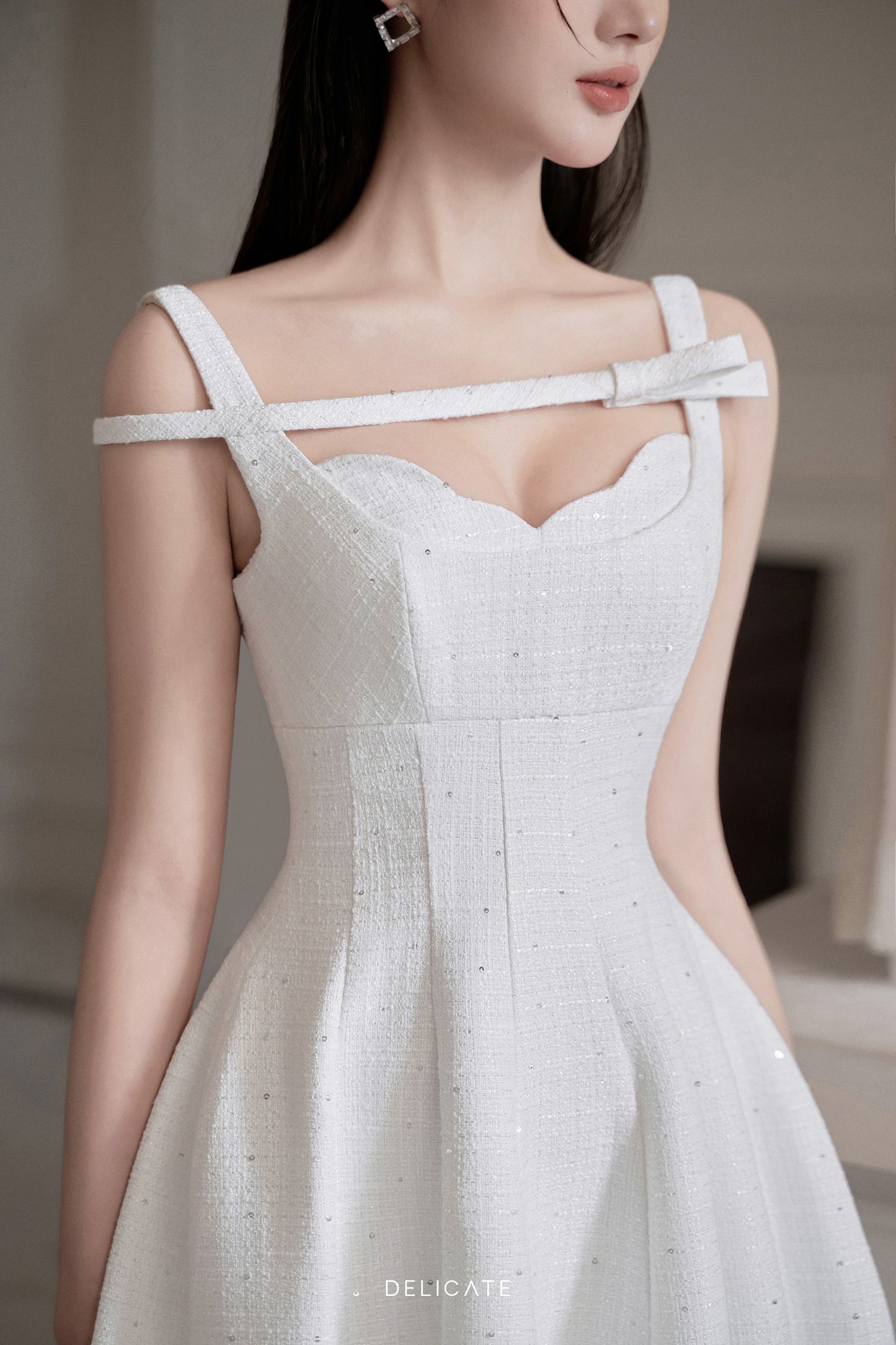 Isabel White Midi Dress