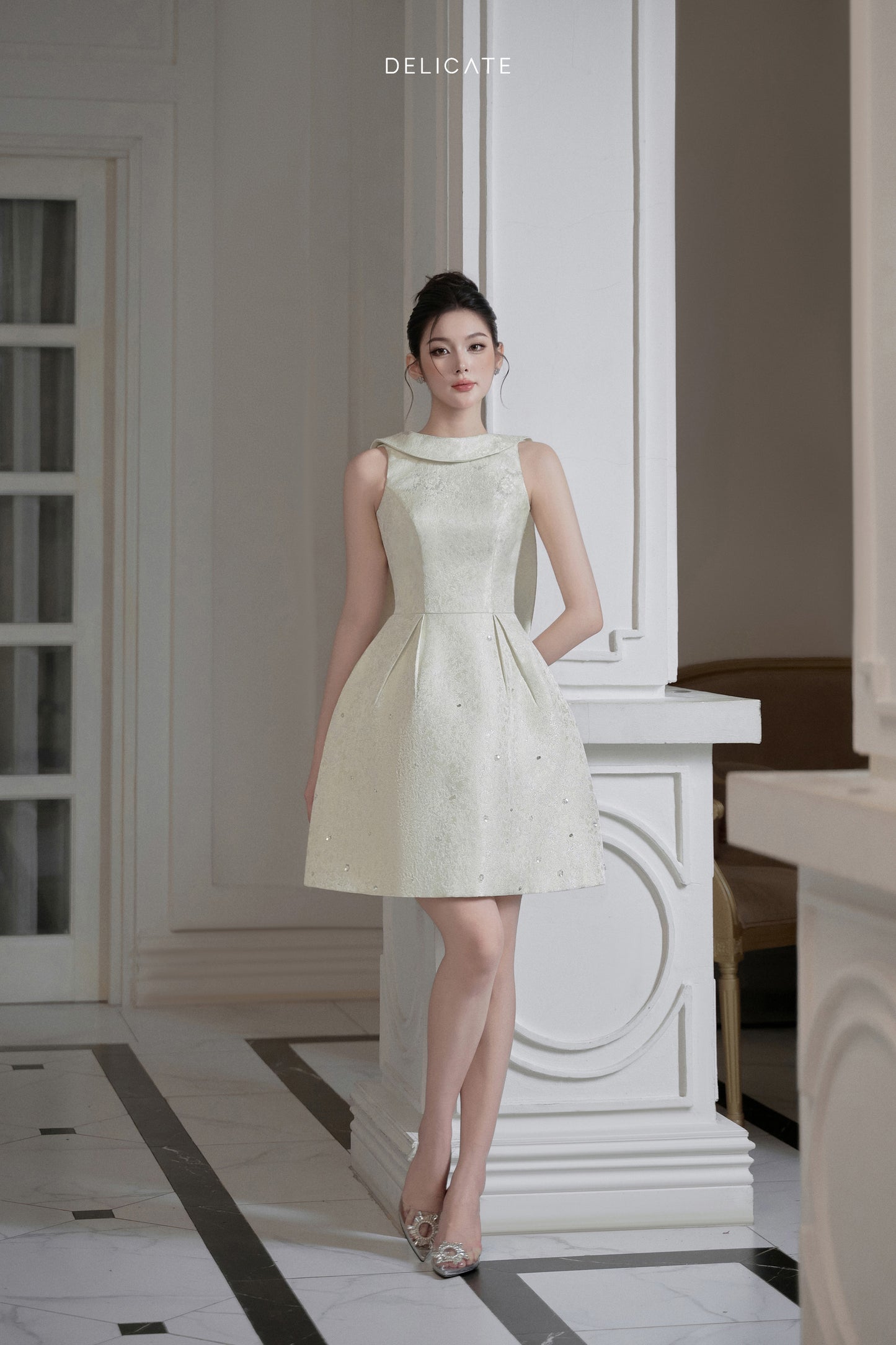 Emma A-line Jacquard Mini Dress