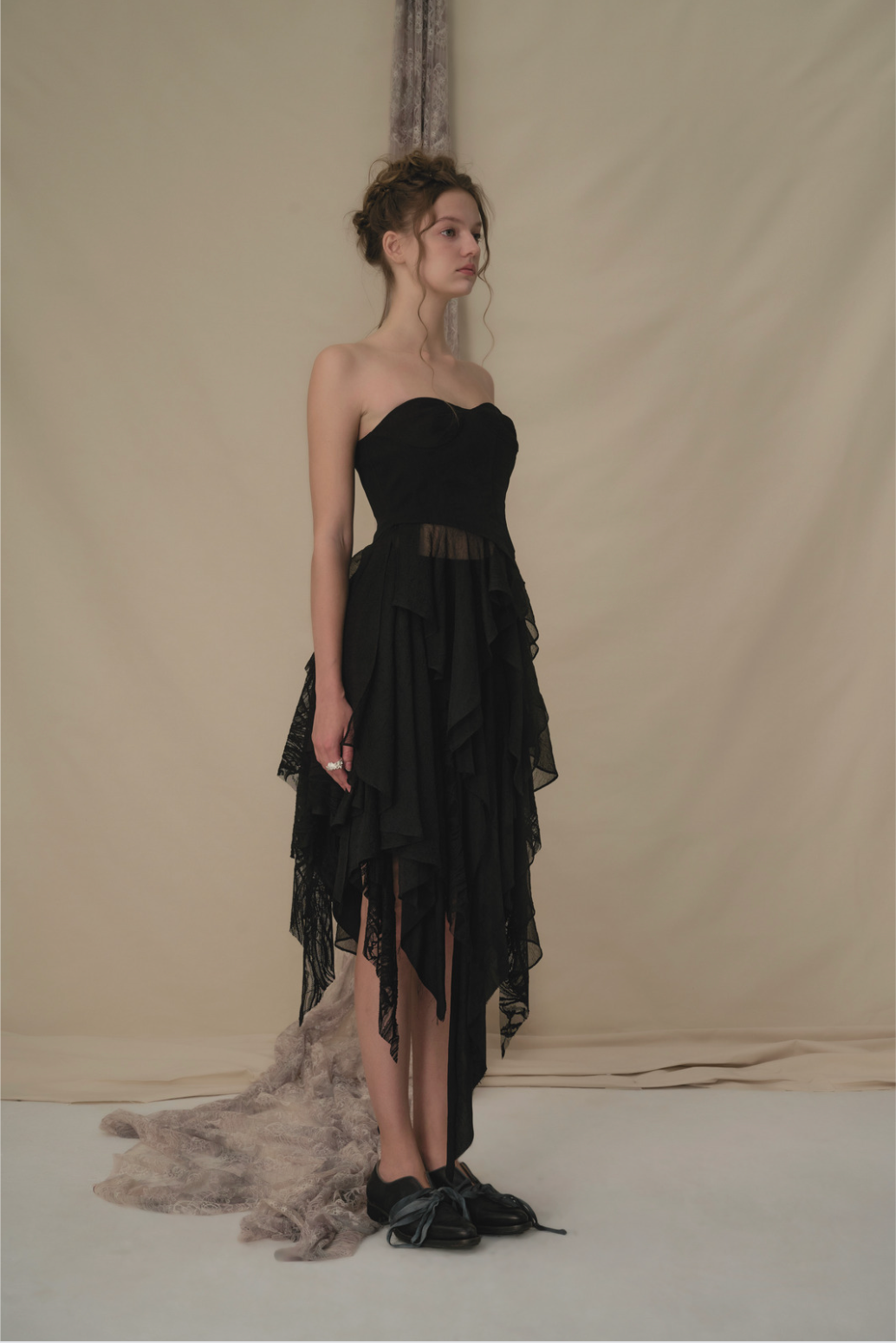 Black Lace Layered Skirt | ELYWOOD – A Little Fish Fashion