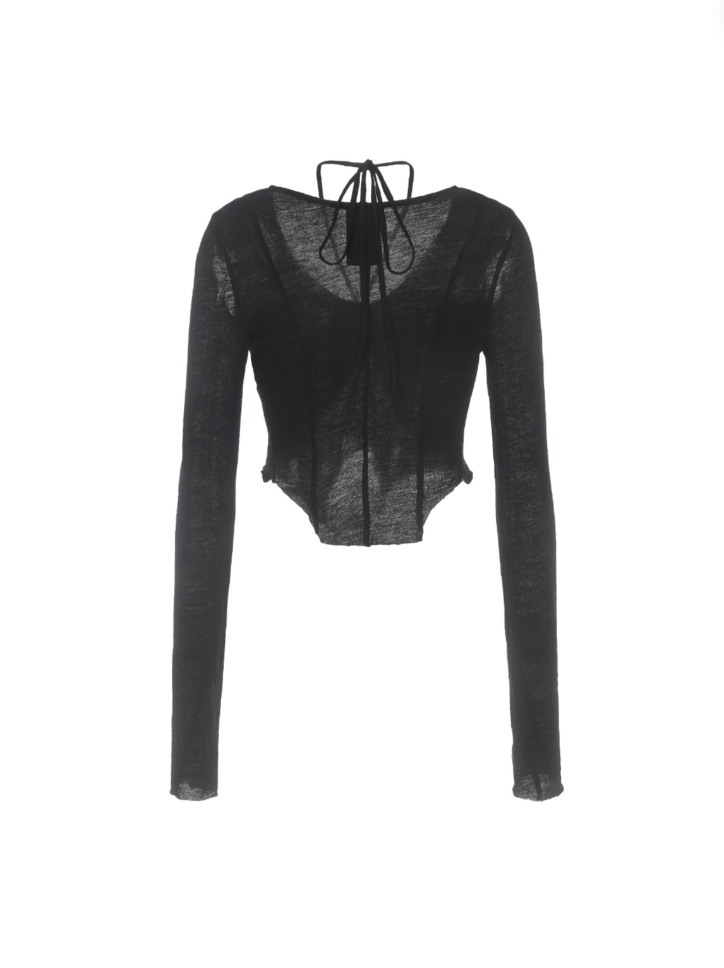 Black Butterfly Ruched Top