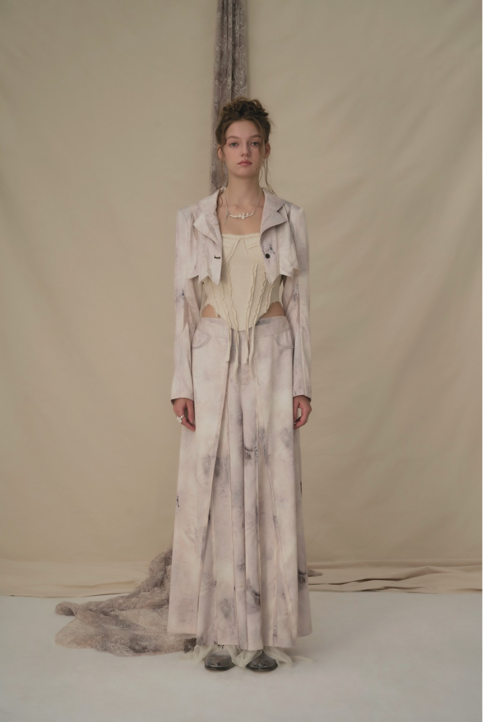 Elywood Beige Top and Trousers