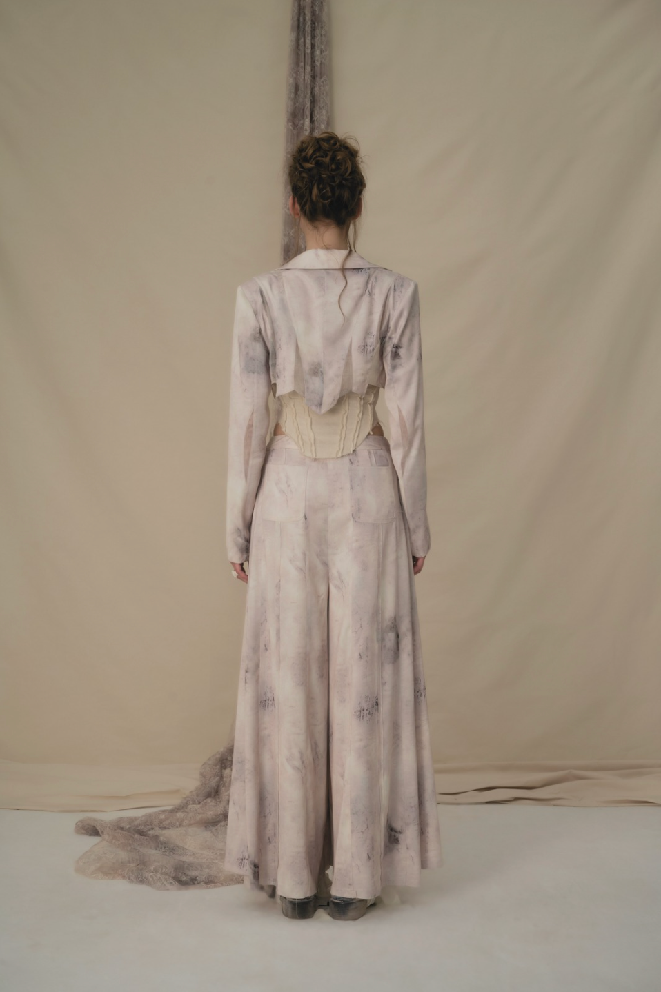 Elywood Beige Top and Trousers _back