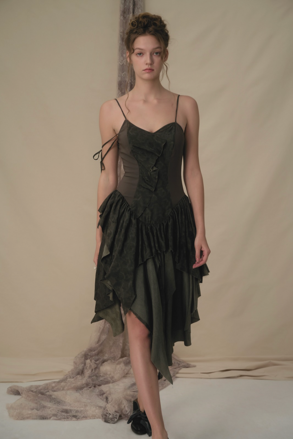 Sage Green Spliced Dress