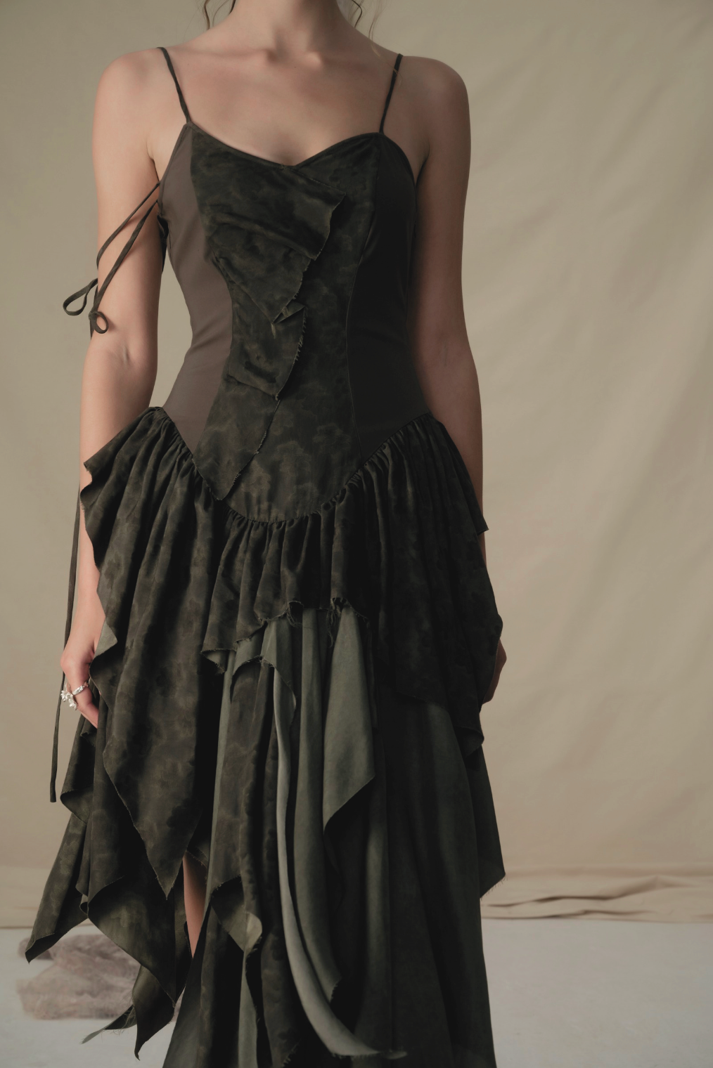 Sage Green Spliced Dress