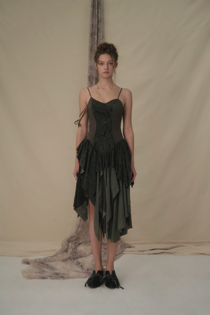 Sage Green Spliced Dress