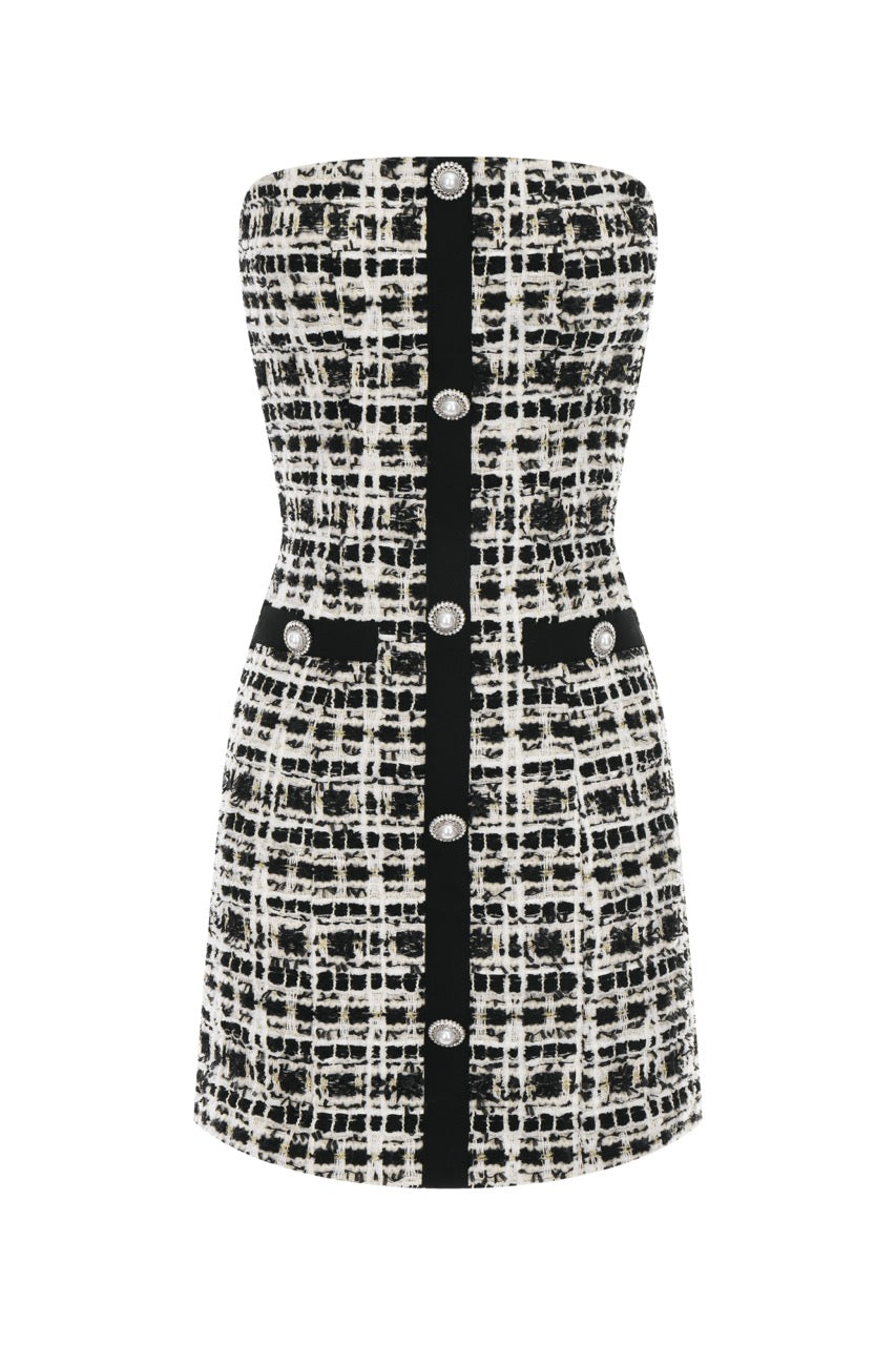 wardrobes by chen tweed mini dress