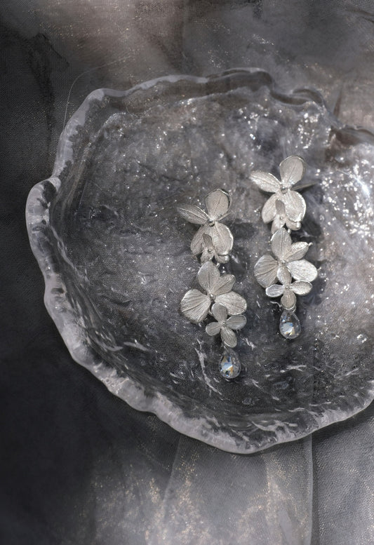 Summer Dew Earrings in Silver