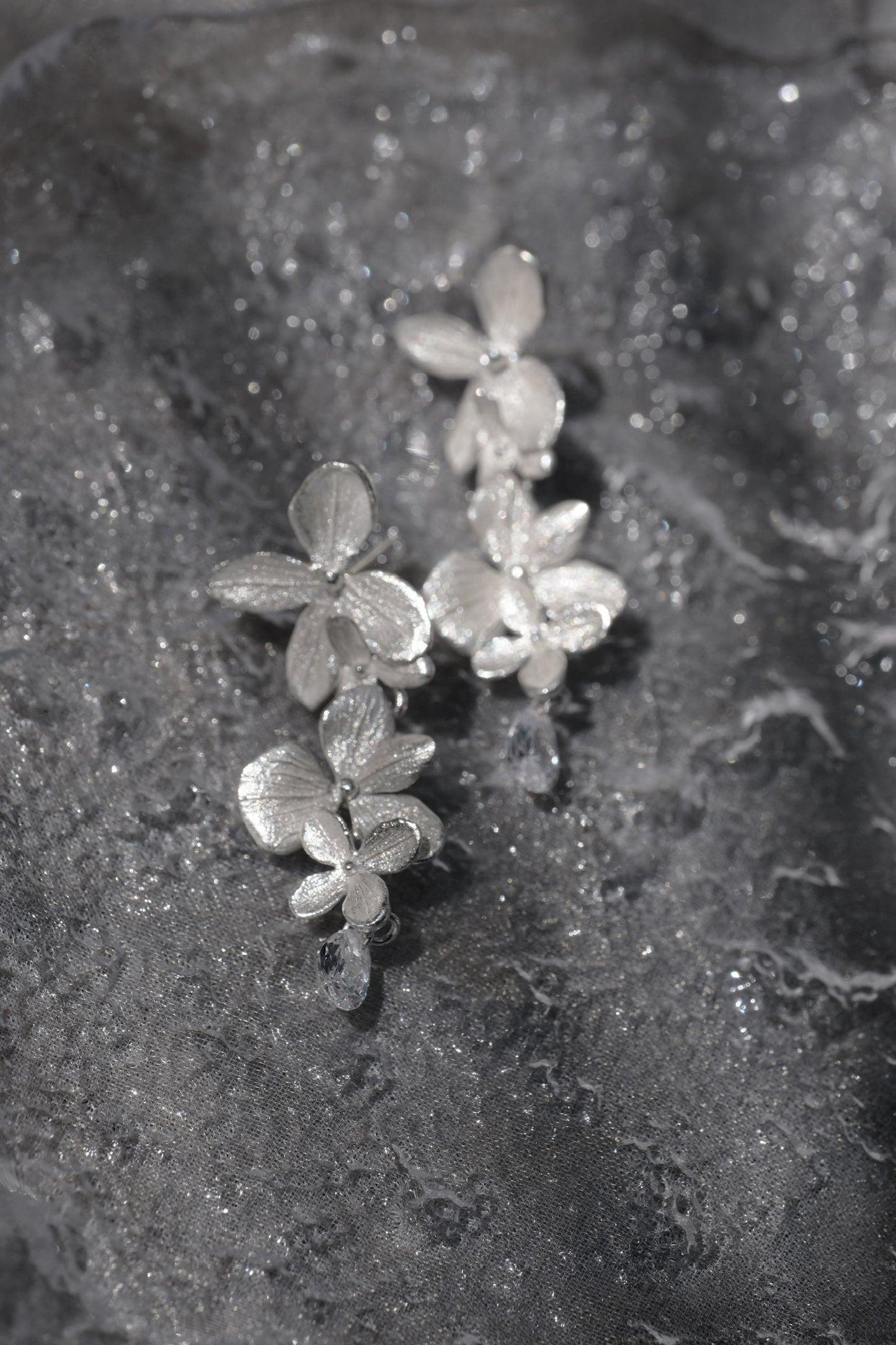 Summer Dew Earrings in Silver