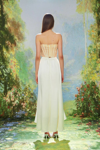 Fishbone Bustier with Roses