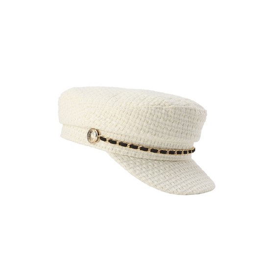Woven Beret in White
