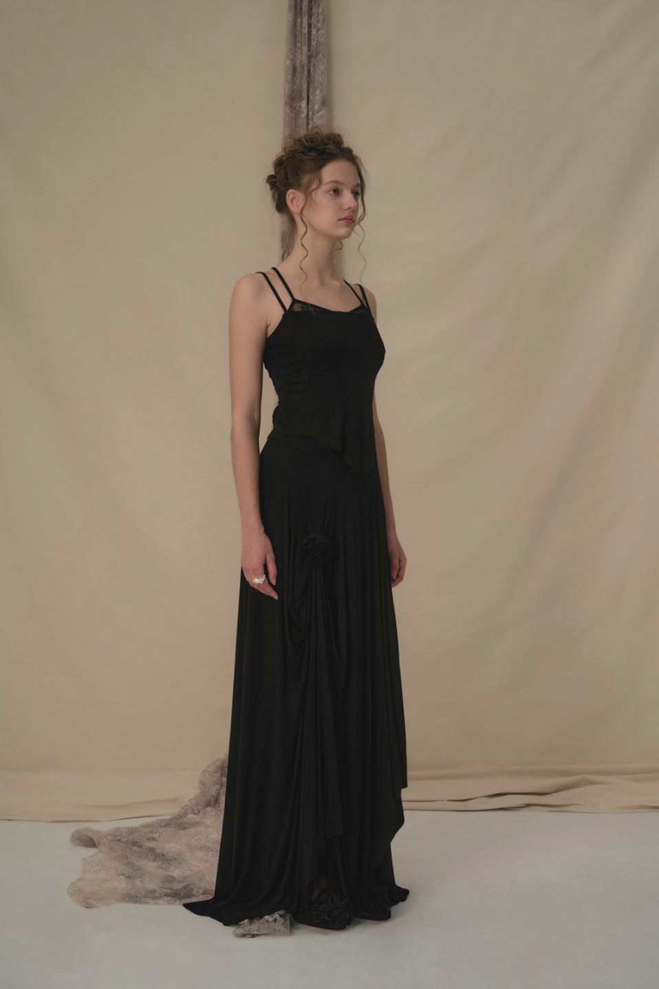 Elywood Black Lace Camisole Top _side