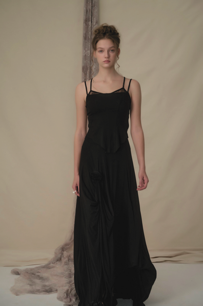 Elywood Black Lace Camisole Top _detail