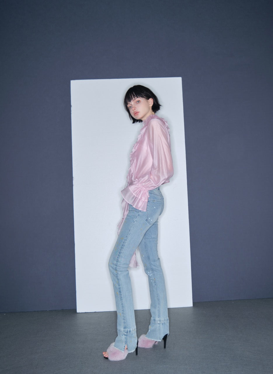 Pink Ruffle Shirt