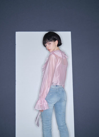 Pink Ruffle Shirt
