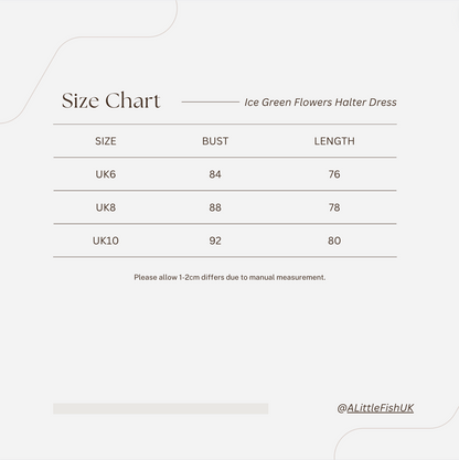 wardrobes by chen ice green blossom halter dress size chart