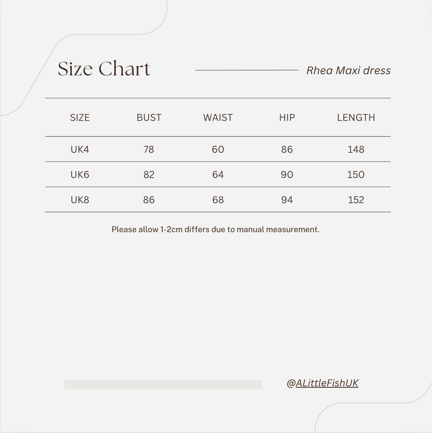 CrowCrew cutout maxi dress _size chart
